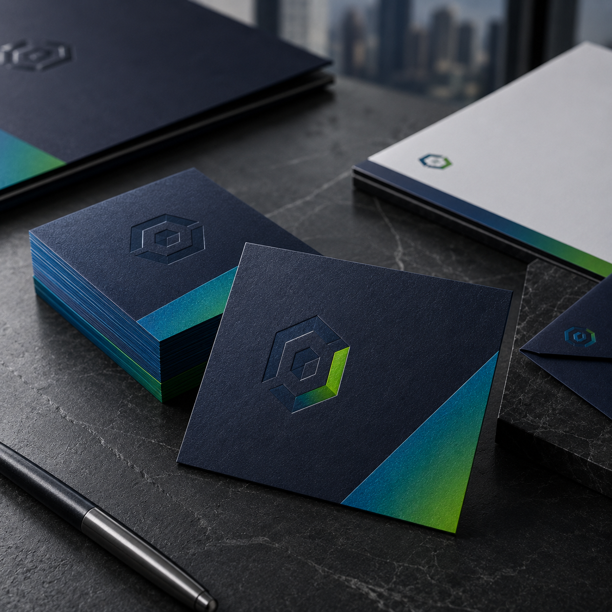 Premium branded business cards