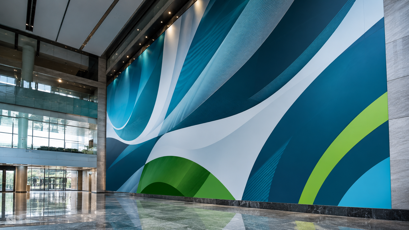 Large format printing installation