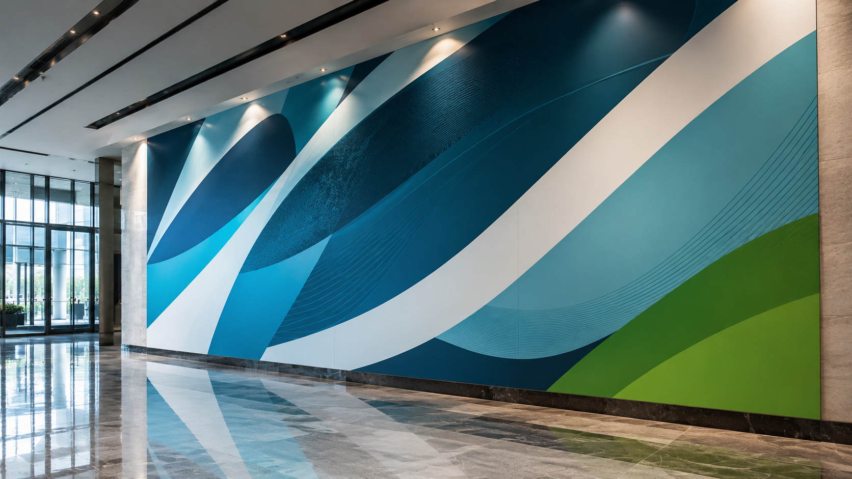 Large format wall graphics