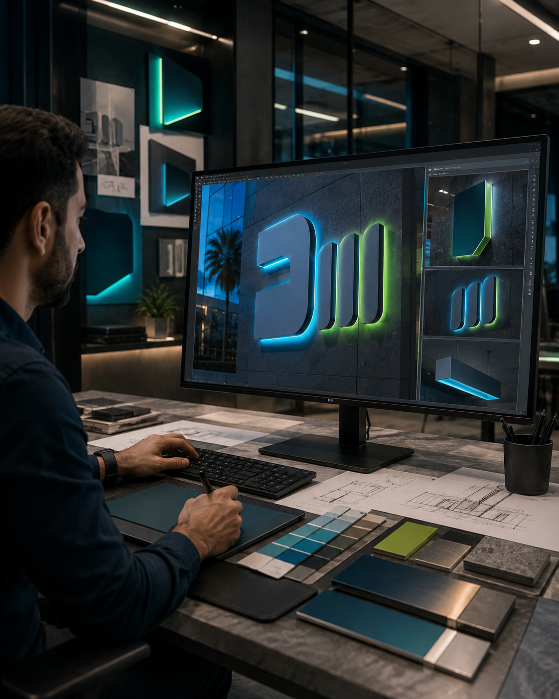 Signage design and visualization