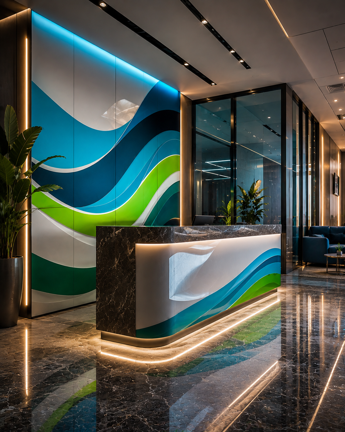 UV printed interior branding