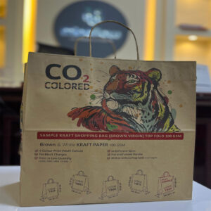 Custom Kraft Paper Bags with 4 Colour Print and No Block Charges