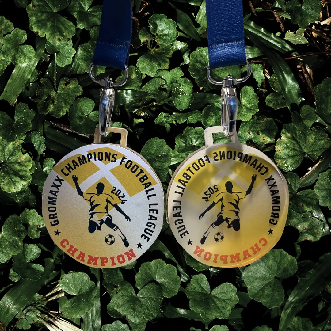 Acrylic medal with UV print featuring a motivational message, designed by Mineflow Ads, perfect for expressing appreciation on special occasions.